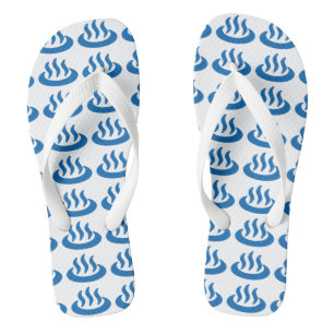 Onsen ♨ Hot Spring 温泉 Japanese Sign Flip Flops