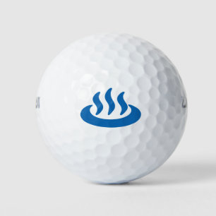 Onsen ♨ Hot Spring 温泉 Japanese Sign Golf Balls