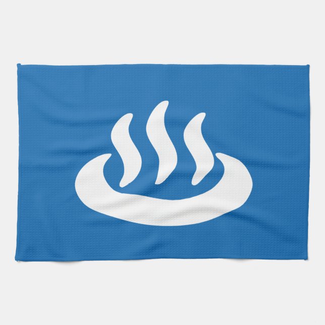 Onsen ♨ Hot Spring 温泉 Japanese Sign Kitchen Towel (Horizontal)