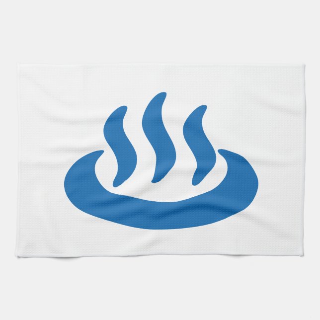 Onsen ♨ Hot Spring 温泉 Japanese Sign Kitchen Towel (Horizontal)