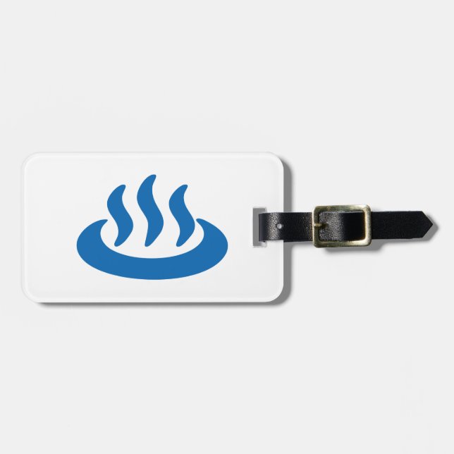 Onsen ♨ Hot Spring 温泉 Japanese Sign Luggage Tag (Front Horizontal)