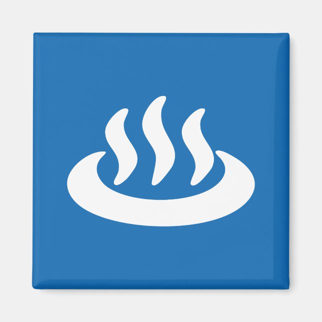 Onsen ♨ Hot Spring 温泉 Japanese Sign Magnet (Front)