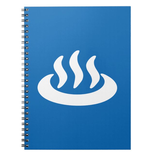 Onsen ♨ Hot Spring 温泉 Japanese Sign Notebook (Front)