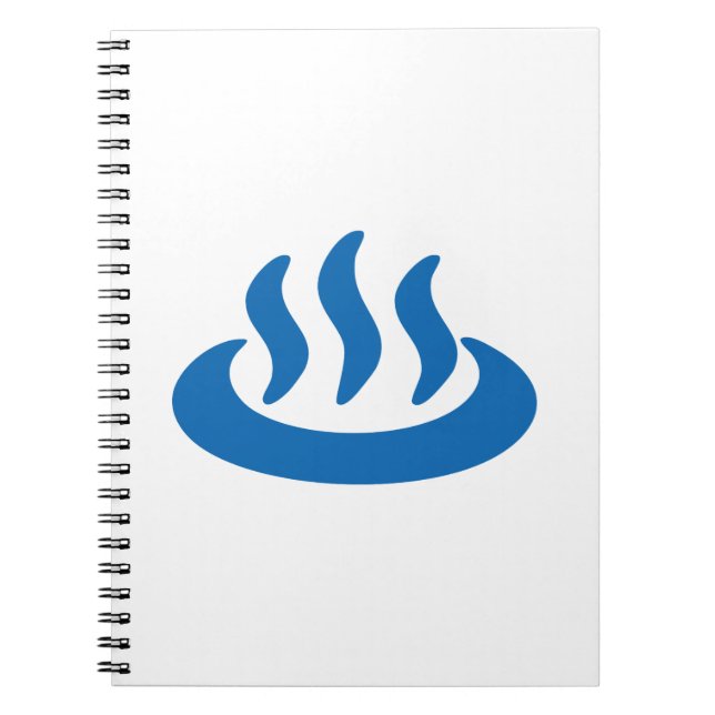 Onsen ♨ Hot Spring 温泉 Japanese Sign Notebook (Front)