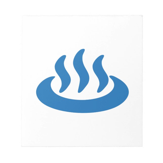 Onsen ♨ Hot Spring 温泉 Japanese Sign Notepad (Front)