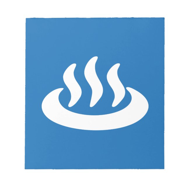 Onsen ♨ Hot Spring 温泉 Japanese Sign Notepad (Front)