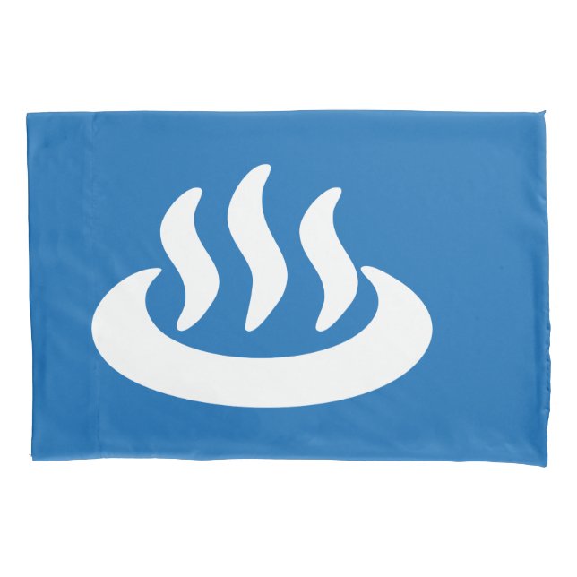 Onsen ♨ Hot Spring 温泉 Japanese Sign Pillowcase (Front)