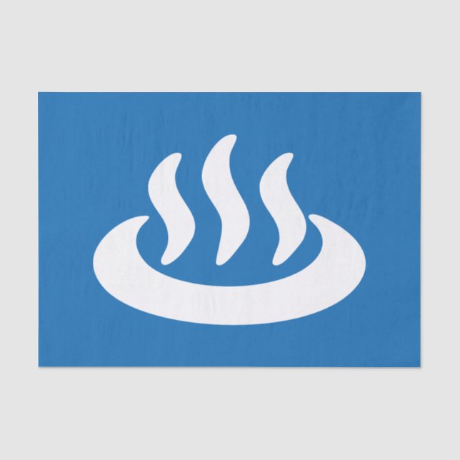 Onsen ♨ Hot Spring 温泉 Japanese Sign Tissue Paper (Front)