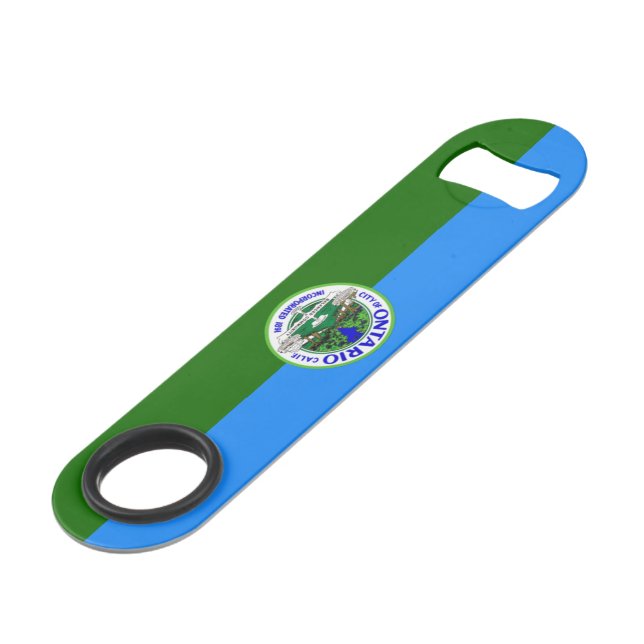 Ontario (California) City flag  Bar Key (Front Angled)