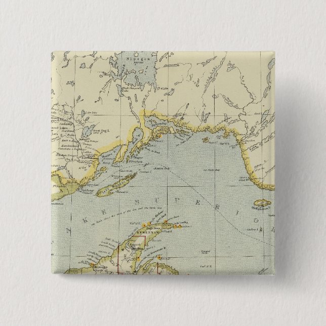 Ontario, Canada 2 Inch Square Button (Front)