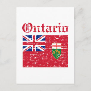 Ontario Canada Flag design Postcard