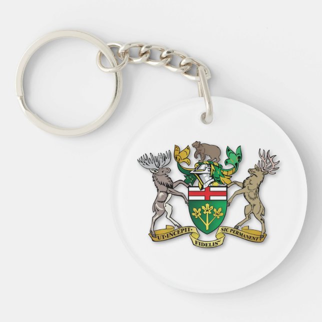 Ontario coat of arms keychain (Front)