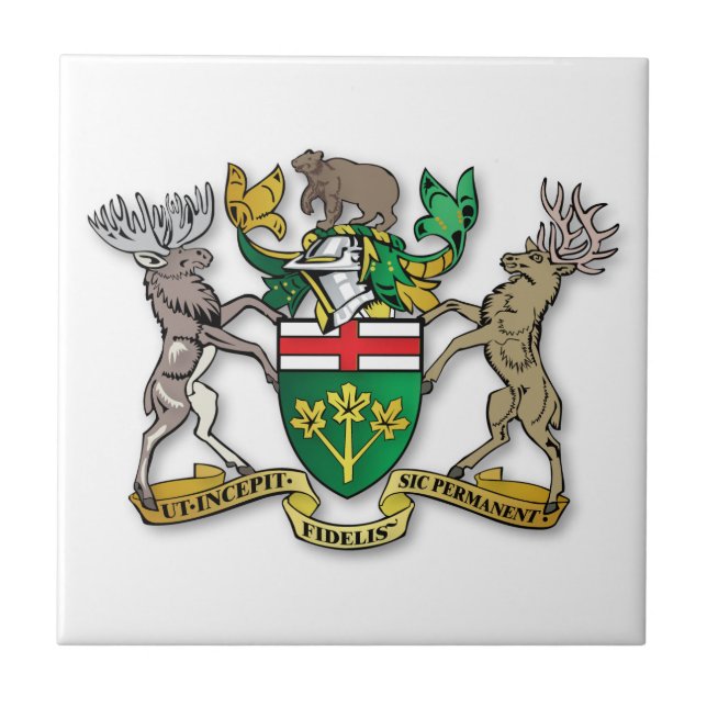 Ontario coat of arms tile (Front)