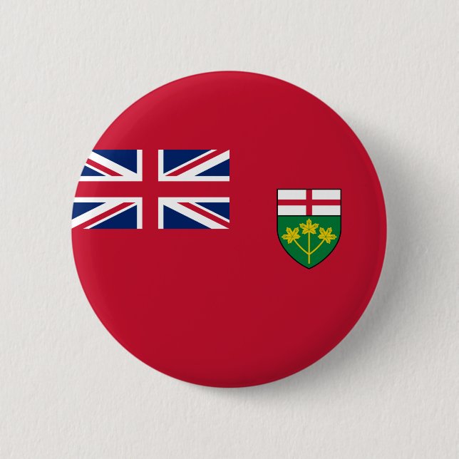 Ontario Flag 2 Inch Round Button (Front)
