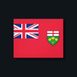 Ontario Flag Canvas Print<br><div class="desc">This design features the flag of the Canadian province of Ontario, which it is Canada's most populous province, with almost 40 percent of the country's entire population, and is the second-largest province by land area. It is located in Central Canada, between Quebec and Manitoba. The province is home to Canada's...</div>