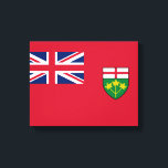 Ontario Flag Canvas Print<br><div class="desc">This design features the flag of the Canadian province of Ontario, which it is Canada's most populous province, with almost 40 percent of the country's entire population, and is the second-largest province by land area. It is located in Central Canada, between Quebec and Manitoba. The province is home to Canada's...</div>