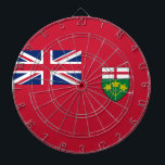 Ontario Flag Dartboard<br><div class="desc">This design features the flag of the Canadian province of Ontario, which it is Canada's most populous province, with almost 40 percent of the country's entire population, and is the second-largest province by land area. It is located in Central Canada, between Quebec and Manitoba. The province is home to Canada's...</div>