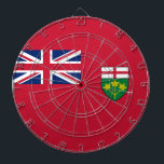 Ontario Flag Dartboard<br><div class="desc">This design features the flag of the Canadian province of Ontario, which it is Canada's most populous province, with almost 40 percent of the country's entire population, and is the second-largest province by land area. It is located in Central Canada, between Quebec and Manitoba. The province is home to Canada's...</div>
