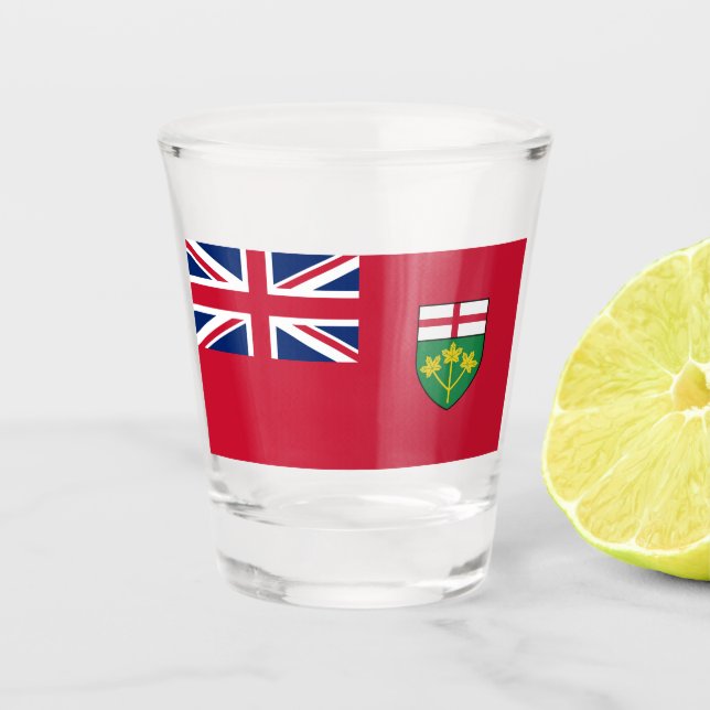 Ontario Flag Shot Glass (Front)
