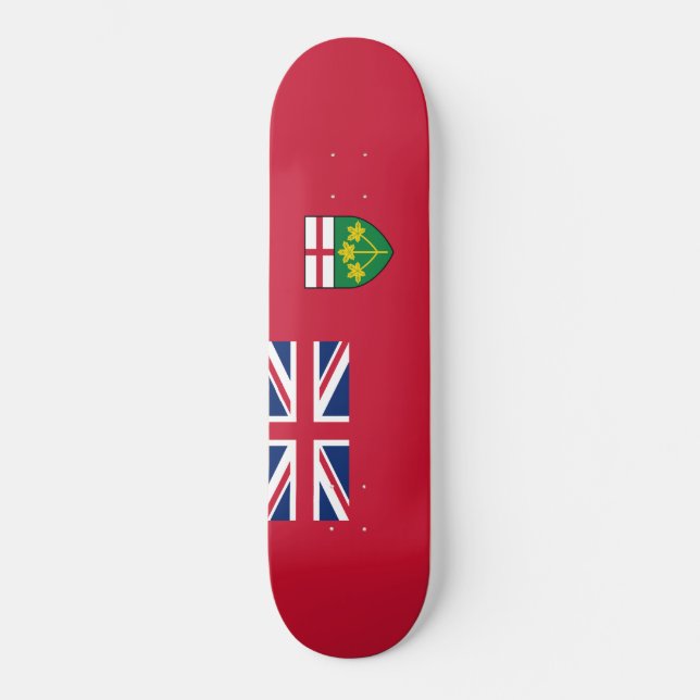 Ontario Flag Skateboard (Front)