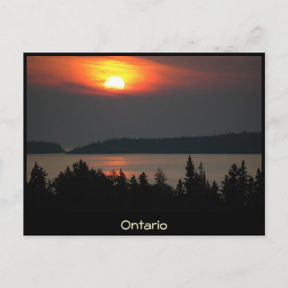Ontario - Lake Superior Sunset - Postcard