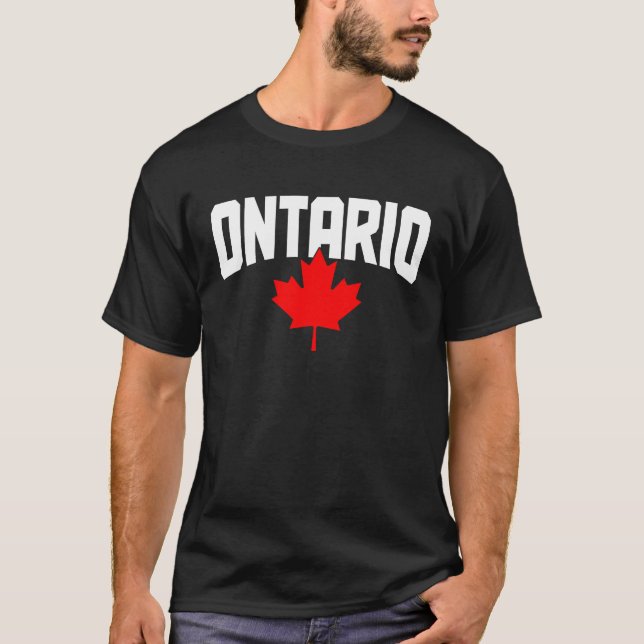 Ontario Maple Leaf Canada Canadian Flag Pride T-Shirt (Front)