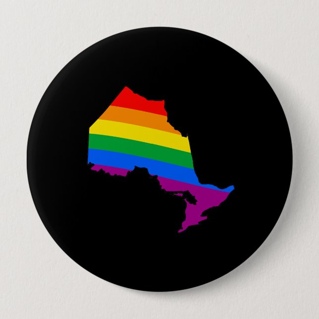 ONTARIO PRIDE 4 INCH ROUND BUTTON (Front)