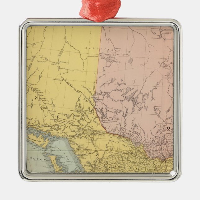 Ontario, Quebec Metal Ornament (Front)