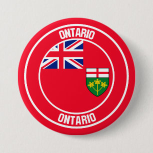 Ontario Round Emblem 3 Inch Round Button