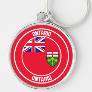 Ontario Round Emblem Keychain