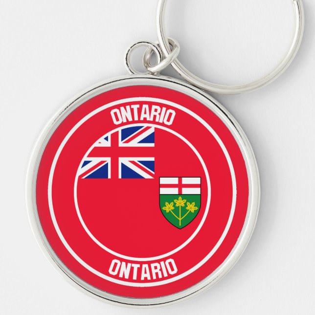 Ontario Round Emblem Keychain (Front)