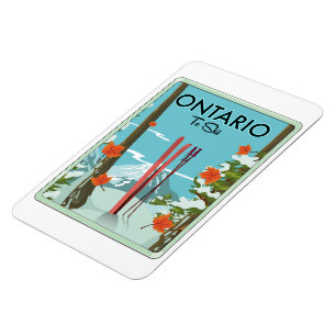 Ontario To Ski Magnet