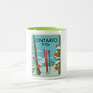 Ontario To Ski Two-Tone Coffee Mug