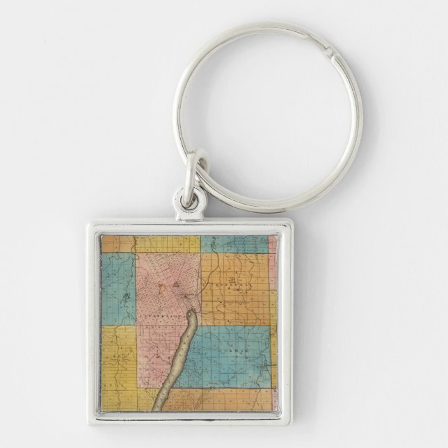 Ontario, Yates counties Keychain (Front)