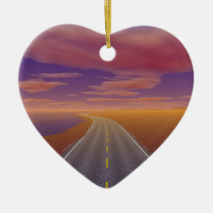 OnTheRoadAgain - Lonesome Trucker Ceramic Ornament
