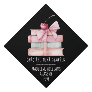 Onto the Next Chapter Books Graduation Cap Topper