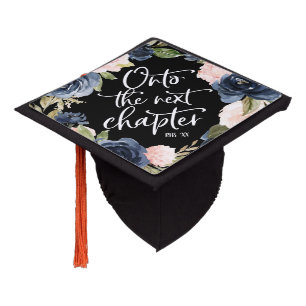 Onto the next chapter   Floral Graduation Cap