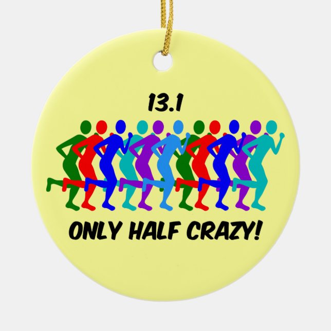 ony half crazy ceramic ornament (Front)