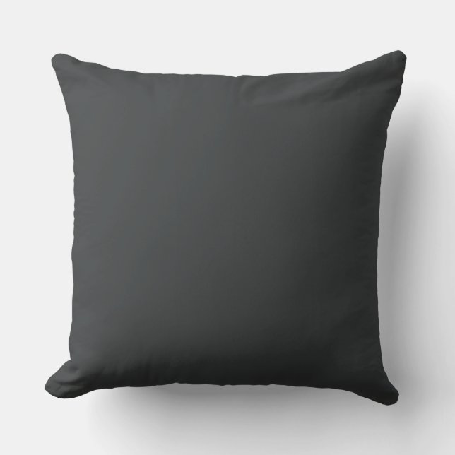 Onyx Black Throw Pillow (Front)