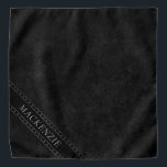 Onyx Black Velvet | Chalkboard Grunge Monogram Bandana<br><div class="desc">Dramatic moody palette with dark and rich gothic-inspired crushed velvet background from the "Moody Jewel Tones" collection. This design features a deep jewel tone grunge-inspired velvet watercolor texture. The faux metallic trim gives it a clean sophistication and tailored look. The modern contemporary mixed medium gradient adds the perfect pop of...</div>