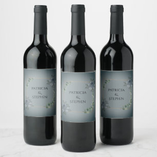 Onyx Black Velvet   Chalkboard Grunge Vintage Wine Label
