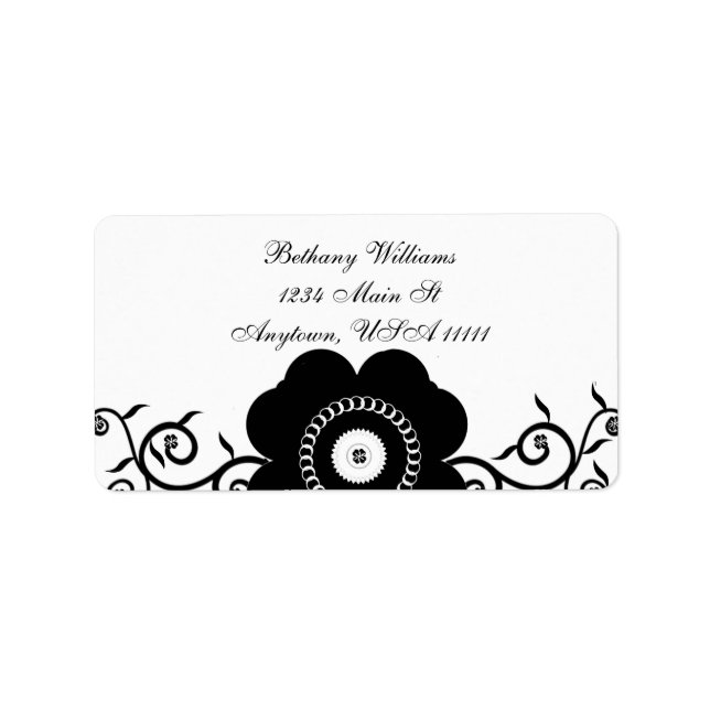 Onyx Bloom Address Label (Front)