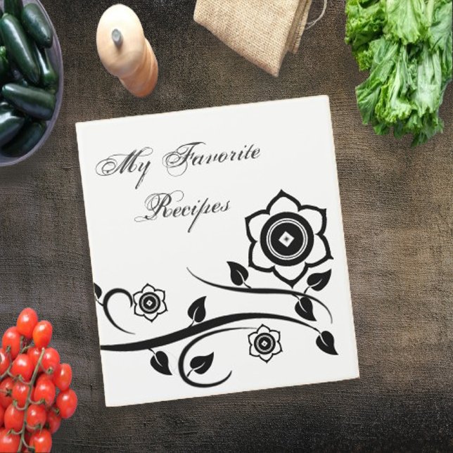 Onyx Blooms Recipe Book Binder (Onyx Blooms Recipe Book Binder)