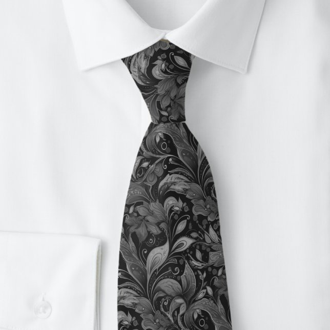 Onyx Botanical Batik Tie (Creator Uploaded)