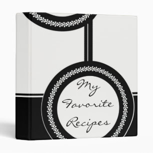 Onyx Circles Recipe Book Binder