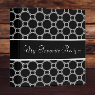 Onyx Circles Recipe Book Binder