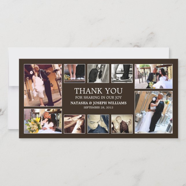 ONYX COLLAGE | CARTE DE REMERCIEMENTS mariage (Devant)
