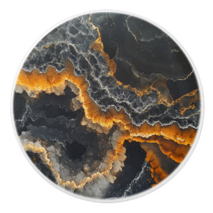 Onyx Gemstone Nature Pattern Ceramic Knob