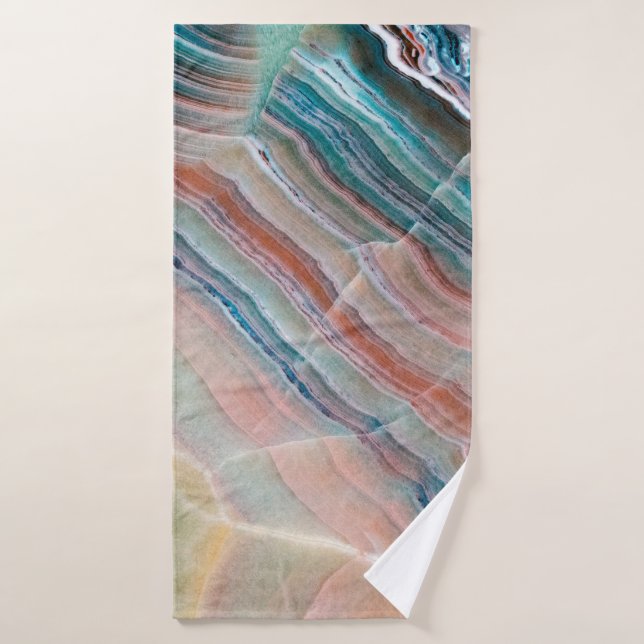 onyx marble texture background of natural stonesto bath towel (Bath Towel)