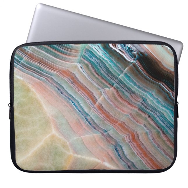 onyx marble texture background of natural stonesto laptop sleeve (Front)